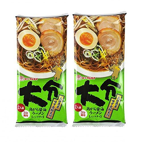 Marutai Oita Chiken Broth Shoyu Ramen For 2 servings (2pcs) - Mighty Depot