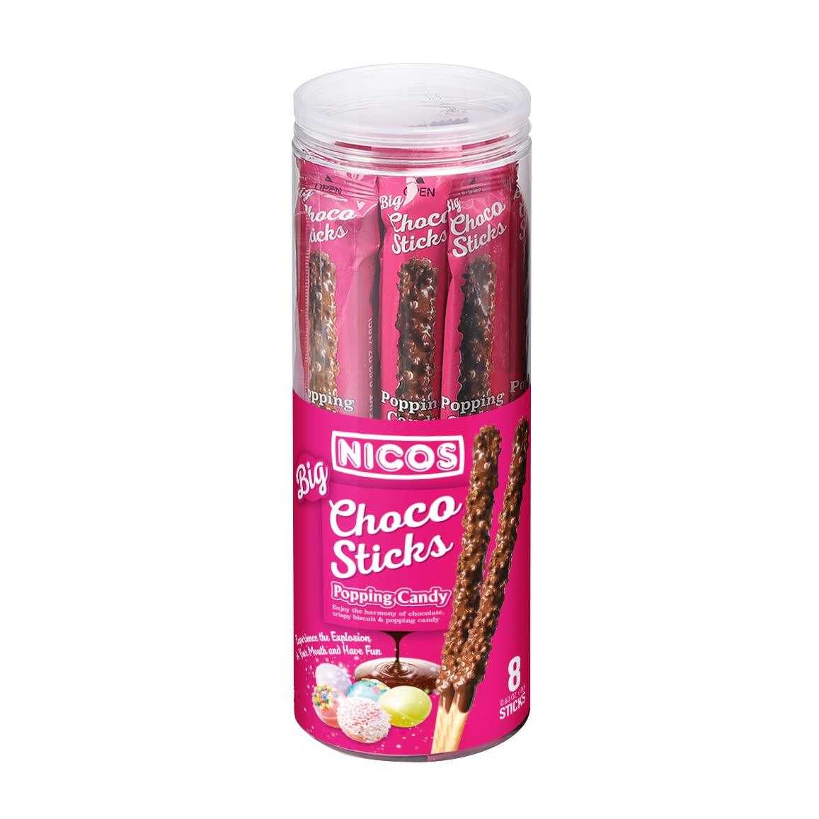 Nicos Choco Sticks Giant Chocolate Covered Biscuit Sticks, 5.08-Ounce (3 pack) - Mighty Depot
