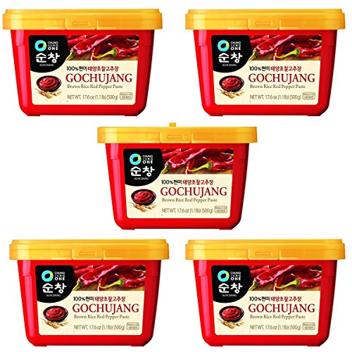 Sunchang Red Pepper Paste with brown rice (Gochuchang, Mild) (5pack) - Mighty Depot