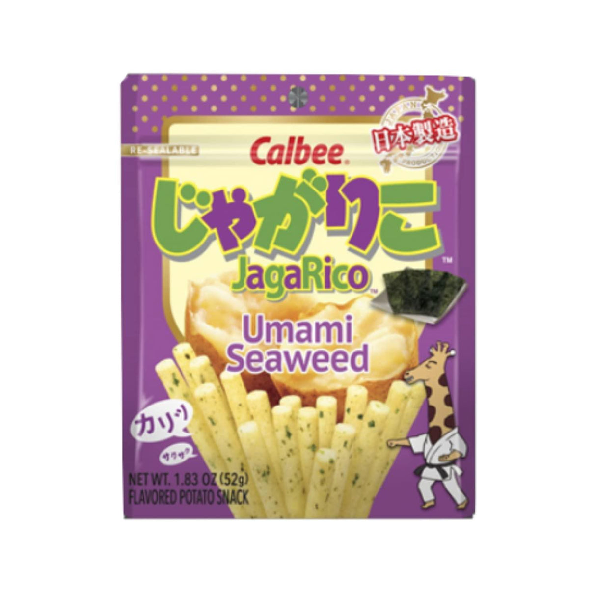 Calbee Jagarico Umami Seaweed Potato, Original Salad, Hokkaido Butter, Low Fat (Pack of 16) - Mighty Depot