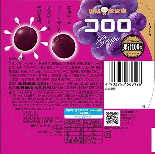 UHA Japanese Kororo Gummy Candy - Grape Flavor 40g (pack of 6) - Mighty Depot