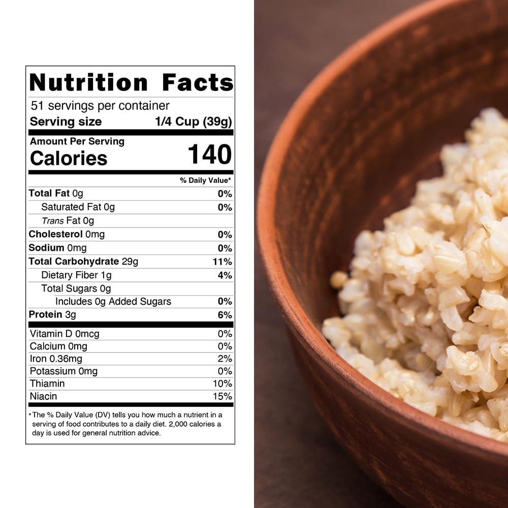 Kagayaki Haiga Genmai Brown Rice | California Short Grain | Rich in Protein and Fiber | Ideal for Health-Conscious Cooking | Perfect for Professional Chefs and Home Use (4.4 lbs) - Mighty Depot