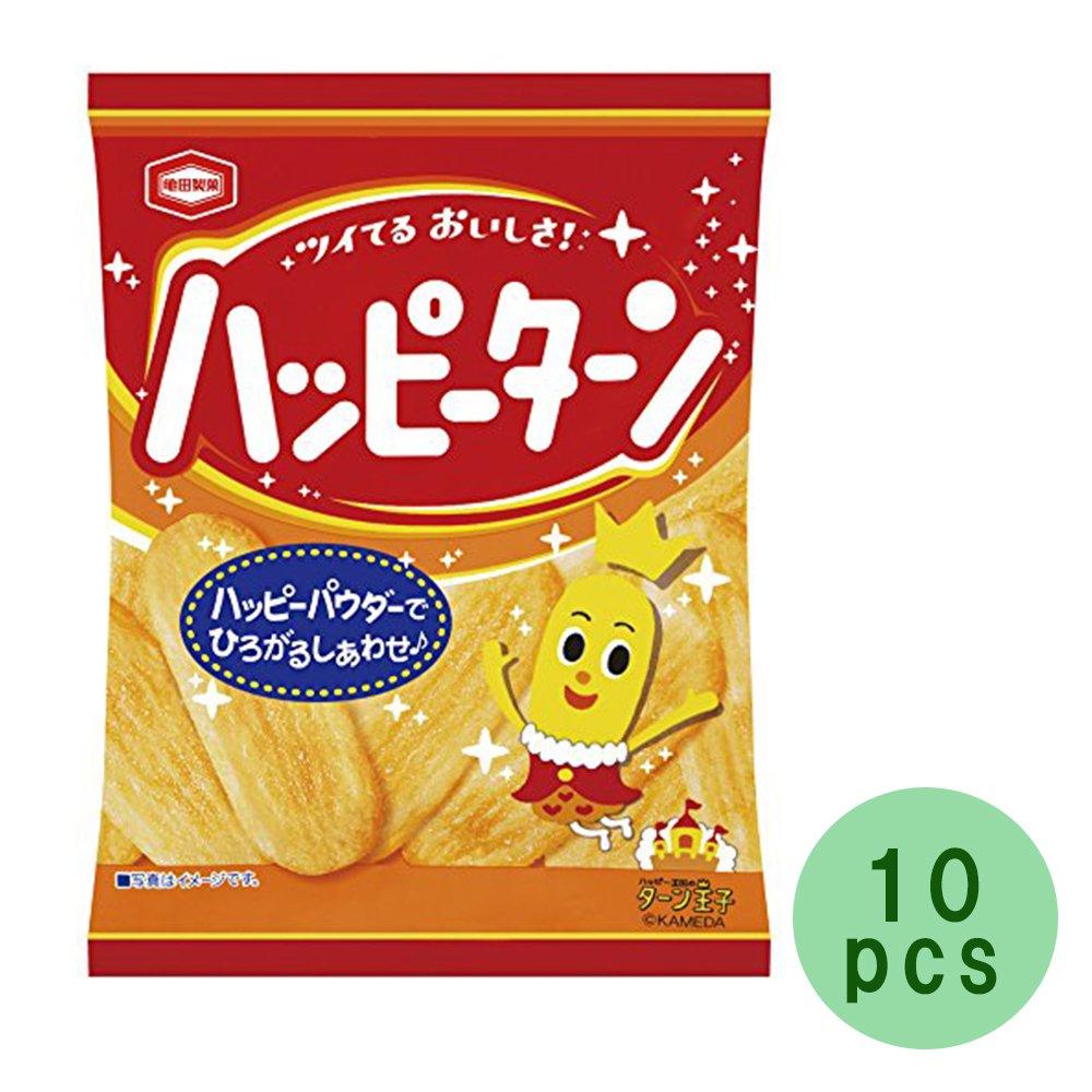 Happy Turn Happy Powder Covered Rice Cracker 1oz 10Bags Box Kamedaseika Japanese Ninjapo - Mighty Depot