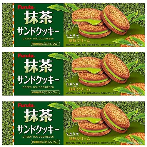 Matcha Cream Sandwich Cookies 3.1oz 3pcs Set Green Tea Cookieses Furuta Ninjapo - Mighty Depot