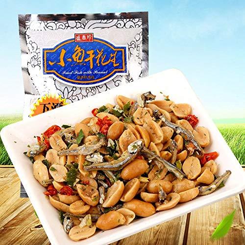 Spicy Dried Fish (Anchovies) with Crunchy Peanuts in Snack Size Packets 2.8 oz - Mighty Depot