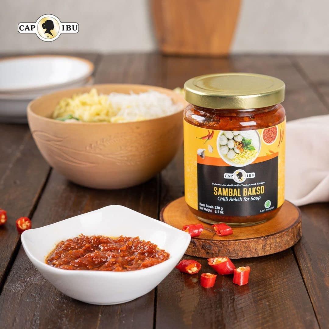 cap ibu sambal bakso (chili sauce for soup) - 8.8oz - Mighty Depot