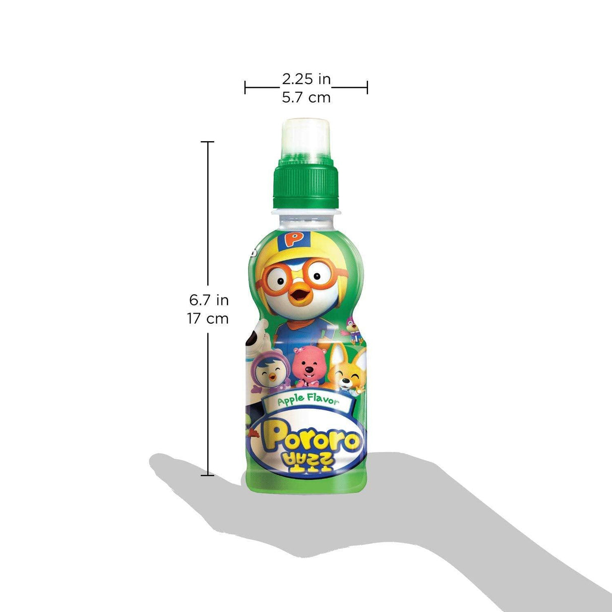 Paldo Fun & Yum Pororo Kids Flavor Drink, Pack of 8, Fruit Juice Drinks with Comfortable Push-Pull Sports Cap, Perfect Drink for Children 7.95 fl oz. x 8 - Mighty Depot