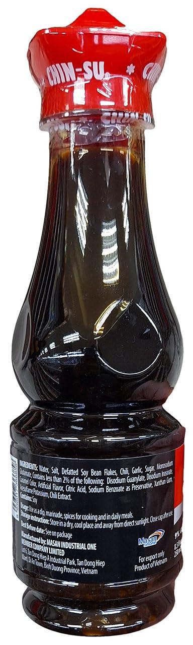 Chin-Su Soy Sauce | Soy Sauce with Chili and Garlic | 8.5 Oz | 1 Bottle - Mighty Depot