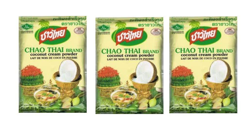 Coconut Cream Powder " Chao Thai " Brand Aluminum Foil Sachet 60 G. (Packs of 3) - Mighty Depot