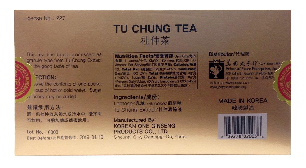 Tu Chung Tea (30 bags x 3g each) - 1 box - Mighty Depot