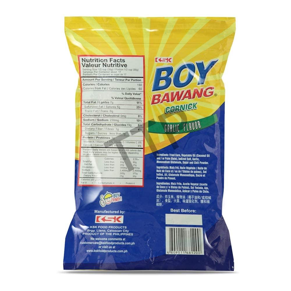 Boy Bawang Cornick Crispy Tasty & Gluten-Free Corn Nuts Snacks 3 Packs - Mighty Depot