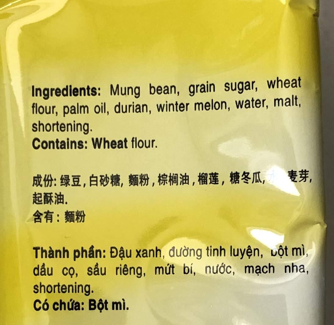 14oz Coconut Tree Banh Pia Chay Mung Bean Durian Cake, Pack of 1 - Mighty Depot