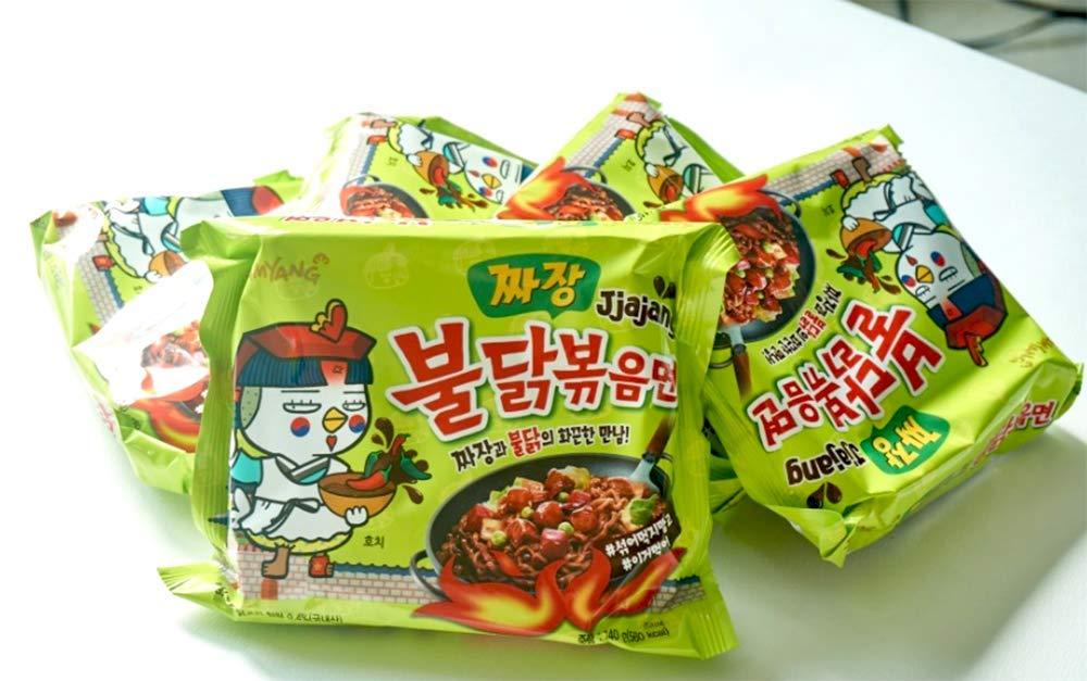 SAMYANG KOREAN FIRE NOODLE CHALLENGE HOT CHICKEN FLAVOR RAMEN SPICY NOODLE (Jjajang Flavor (5pcs)) - Mighty Depot