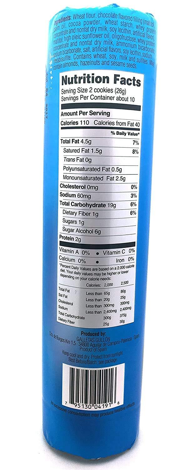 Gullon Sandwich Cookie Chocolate Cream, NO Sugar Added ‑ 8.8 oz 250g (Pack of 3) - Mighty Depot