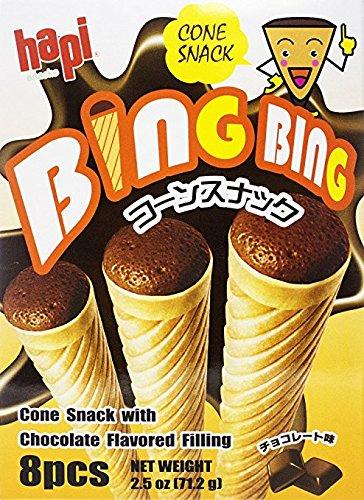 Hapi Bing Bing Ice Cream Scone Snack, Chocolate, 2.51 oz (Pack of 3) - Mighty Depot