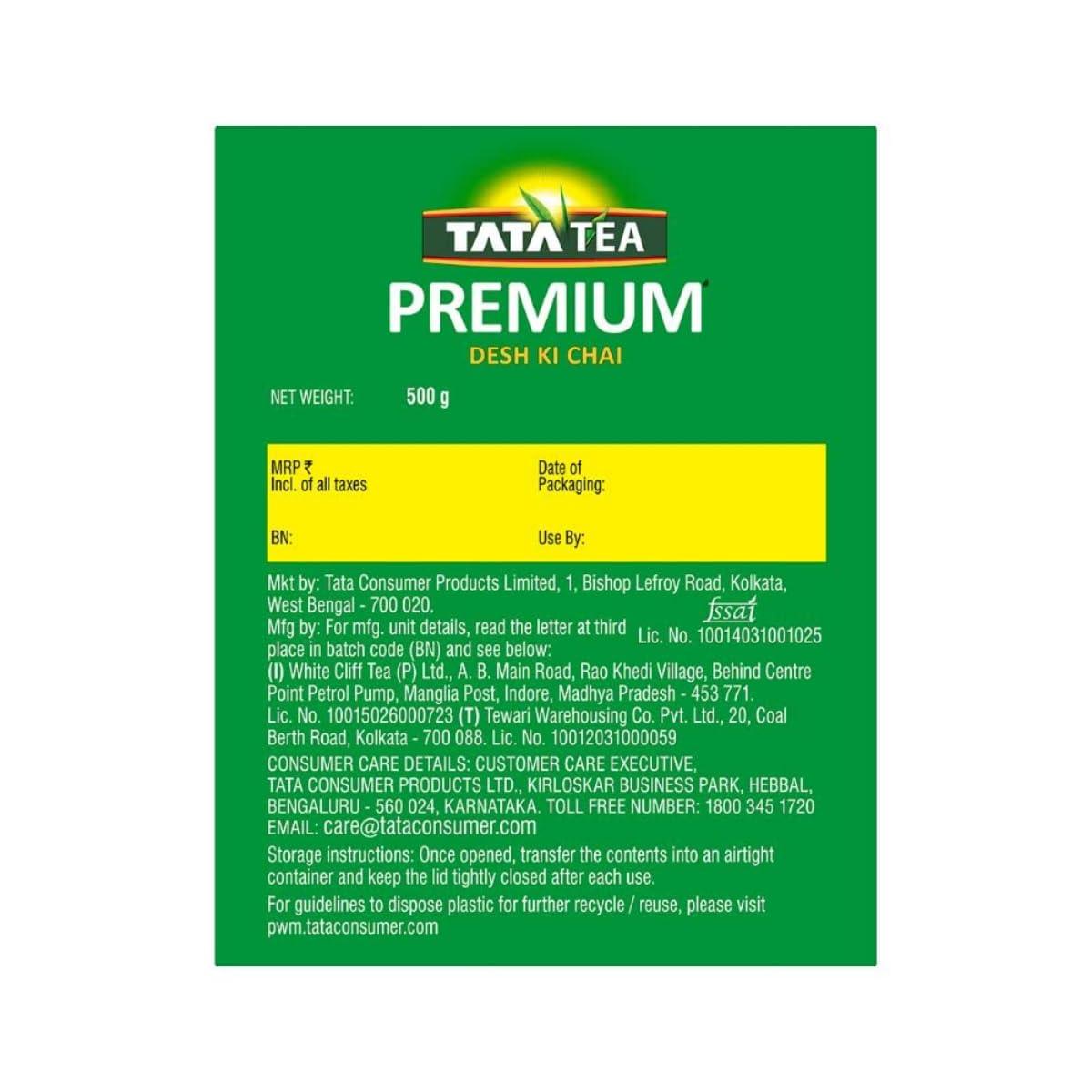 Tata Tea Premium Leaf South, 500g - Mighty Depot