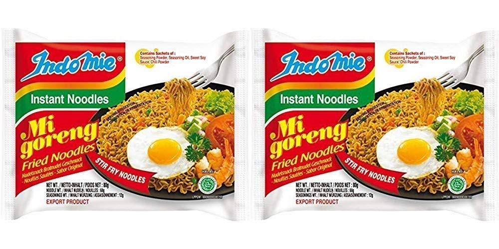 Indomie Mi Goreng Instant Stir Fry Noodles, Halal Certified, Original Flavor (Pack of 5) Pack of 2 - Mighty Depot