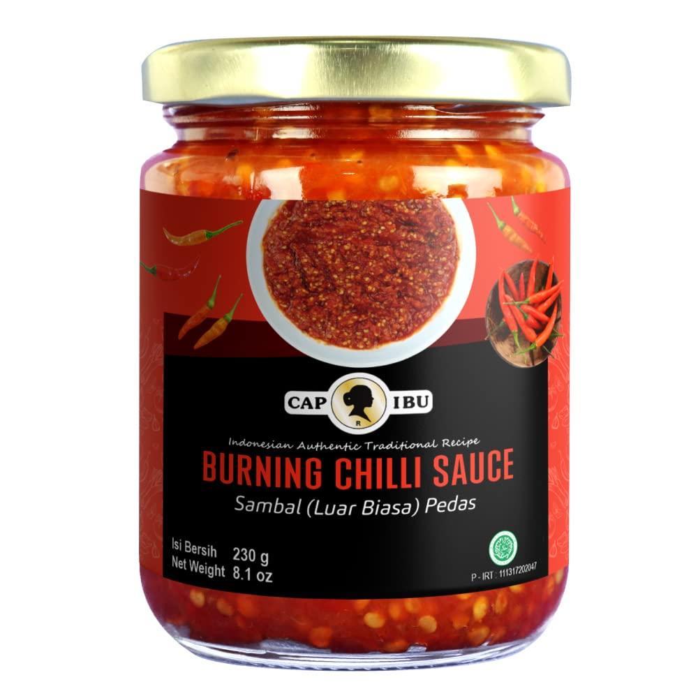 Sambal Luar Biasa Pedas (Burning Chili Sauce / Extremely Hot) - 8.8oz (Pack of 1) - Mighty Depot