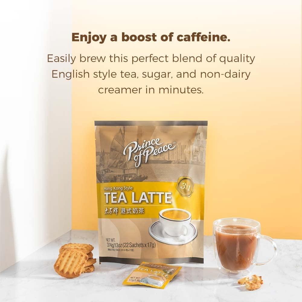 Prince of Peace 3 in 1 Instant Hong Kong Style Tea Latte, 22 Sachets – English Milk Tea Mix, Non-Dairy Creamer, Convenient – Just Add Water - Mighty Depot