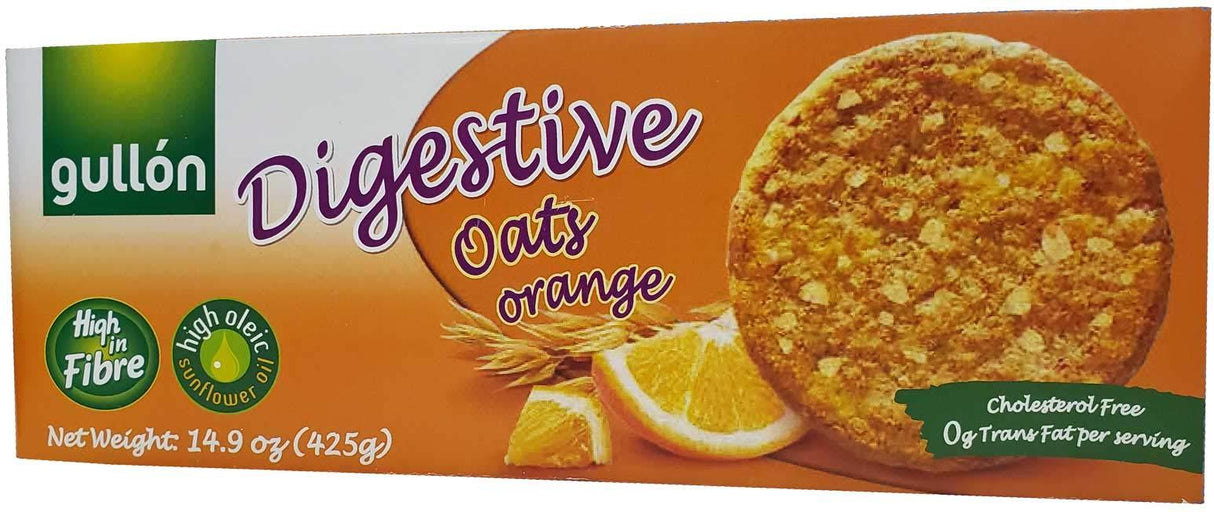 Gullon Oats & Orange Digestive Cookie Biscuits - 15 OZ - Mighty Depot