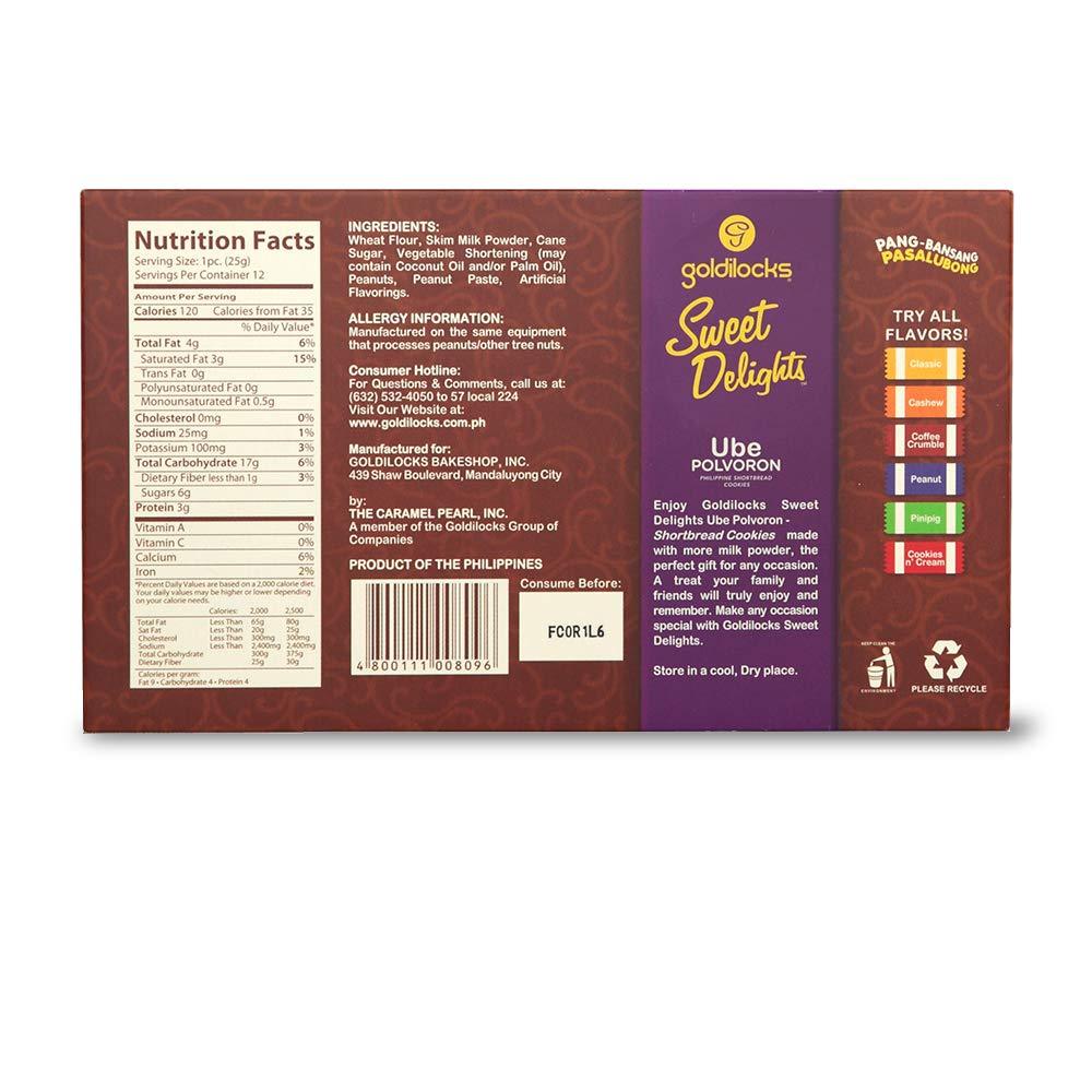 Goldilocks Sweet Delights Ube Polvoron 10.60oz (300g) - Mighty Depot