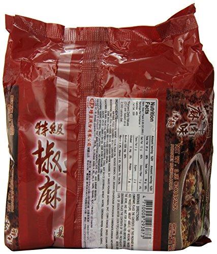 Ve Wong Instant Oriental Noodle Soup, Artificial Hot Peppered Beef Flavor, 4 Individual Meals - Mighty Depot