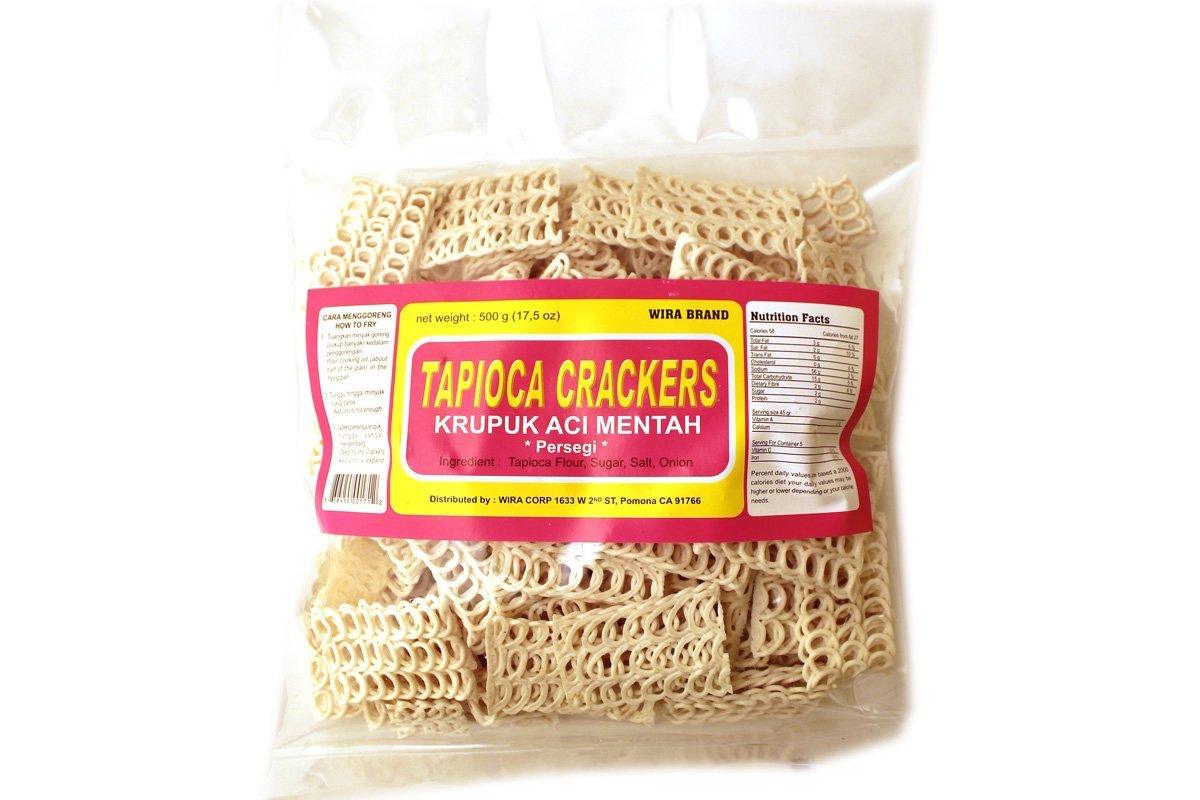 Wira Food Kerupuk Aci Mentah Persegi (Tapioca Cracker Square) - 17.5oz - Mighty Depot