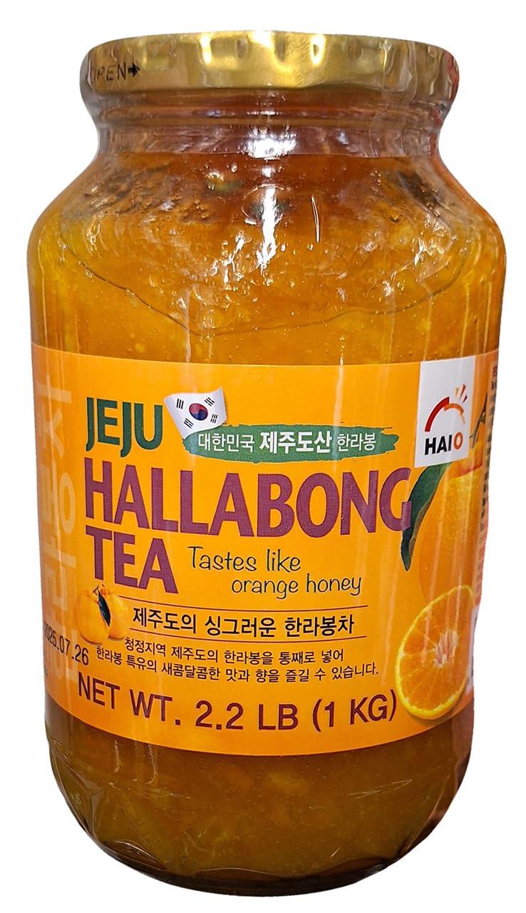 HAIO Jeju Hallabong Tea, Korean Tangerine Tea, 2.2 Pounds per Jar (1 kg), 1 Jar - Mighty Depot