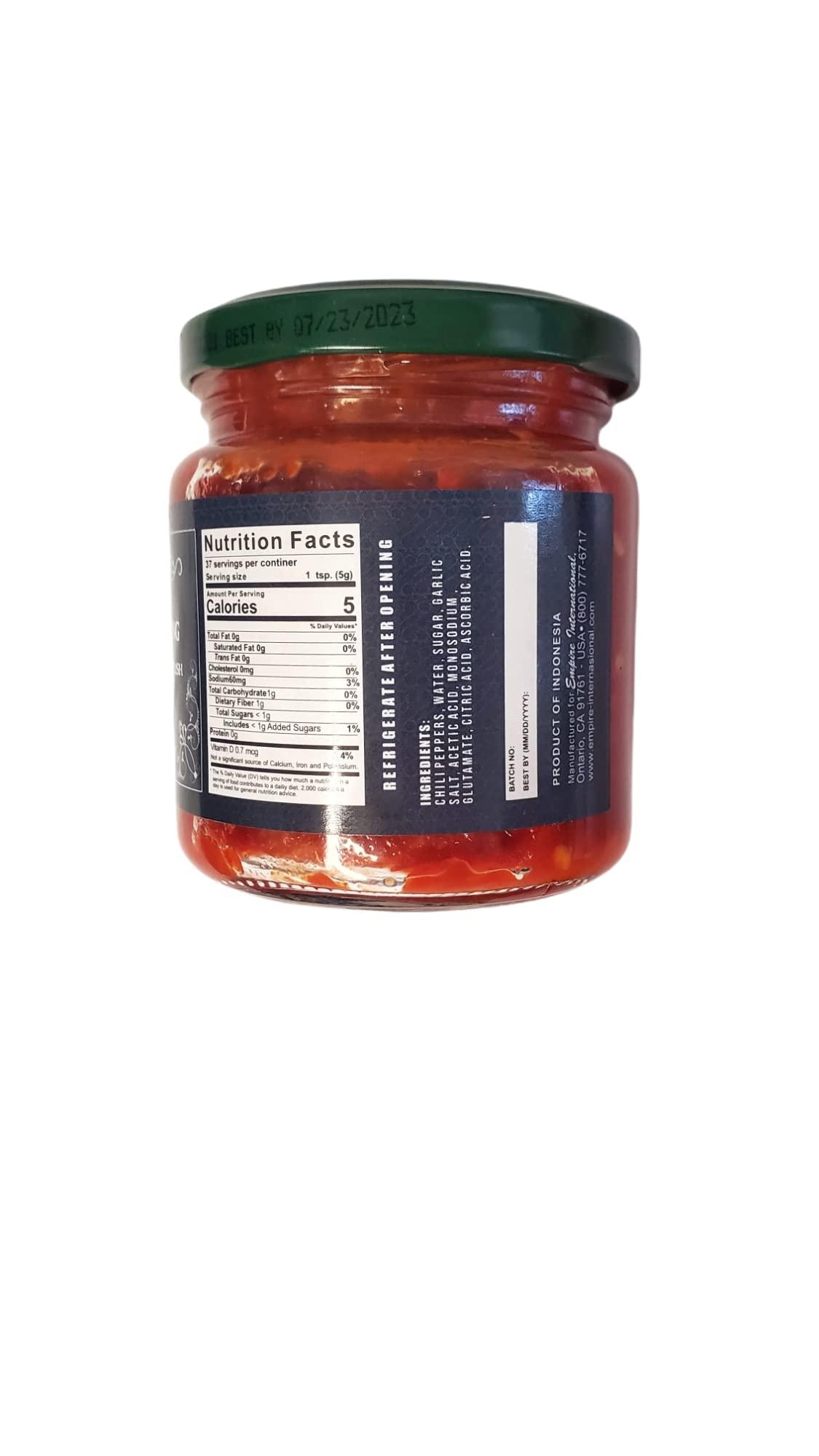 Runel Sambal Lampung (Lampung Style Chili Relish) 6.5 oz (Pack of 6) - Mighty Depot