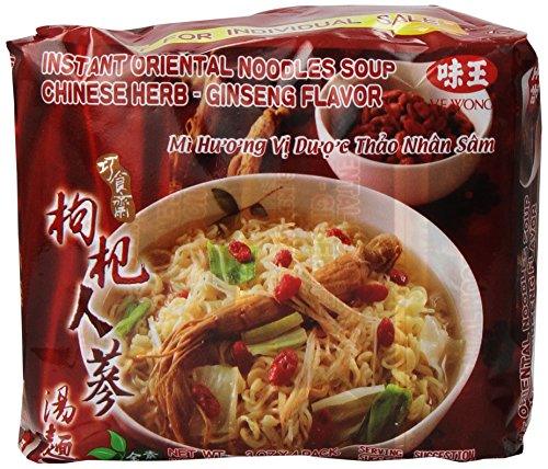 Ve Wong Instant Oriental Noodle Soup, Ginseng Gochi Flavor, 4 Individual Meals - Mighty Depot