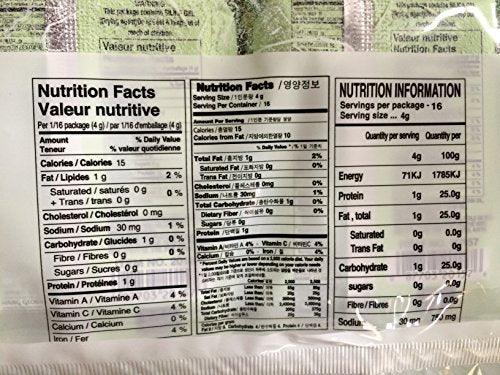 Seasoned Seaweed (Laver) - Pack of 16 (Green Tea) - Mighty Depot