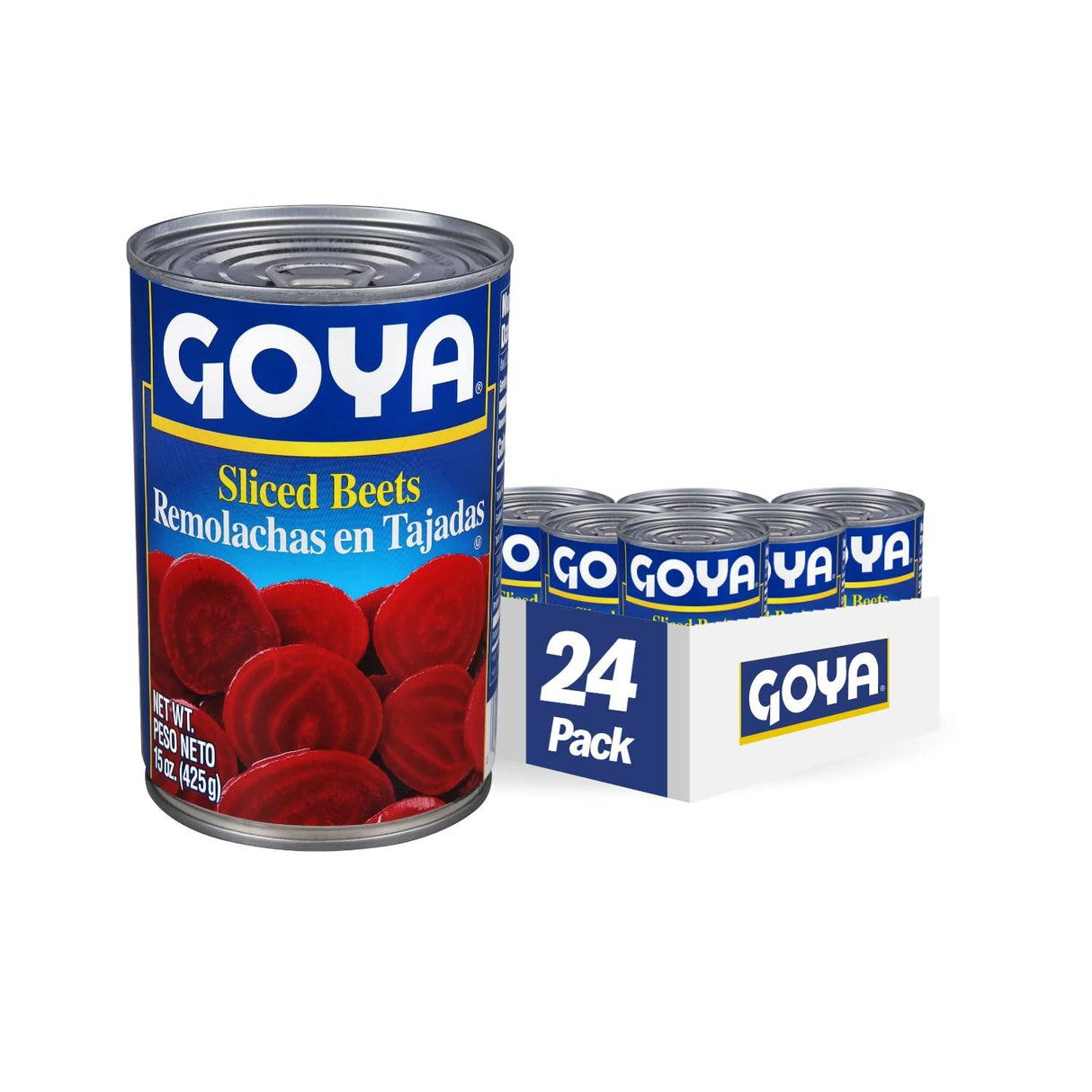 Goya Foods Sliced Beets, 15 Ounce (Pack of 24) - Mighty Depot