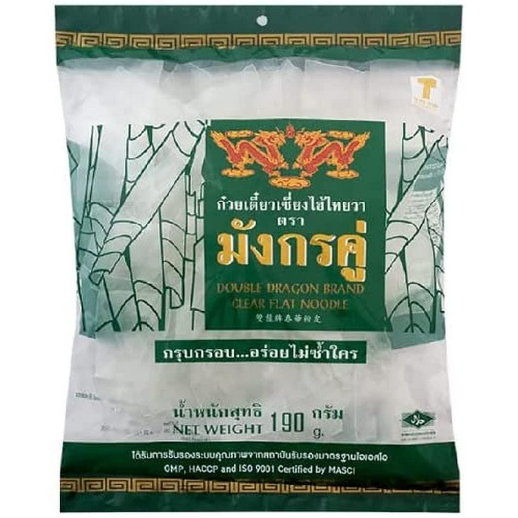 Double Dragon Brand Thai Bean Glass Sheet Noodles 190 G. - Mighty Depot