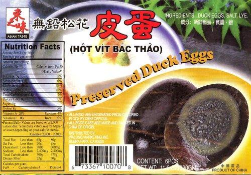 3-packs Preserved Duck Eggs 6pcs , 320g (Total 18 Eggs) - Mighty Depot
