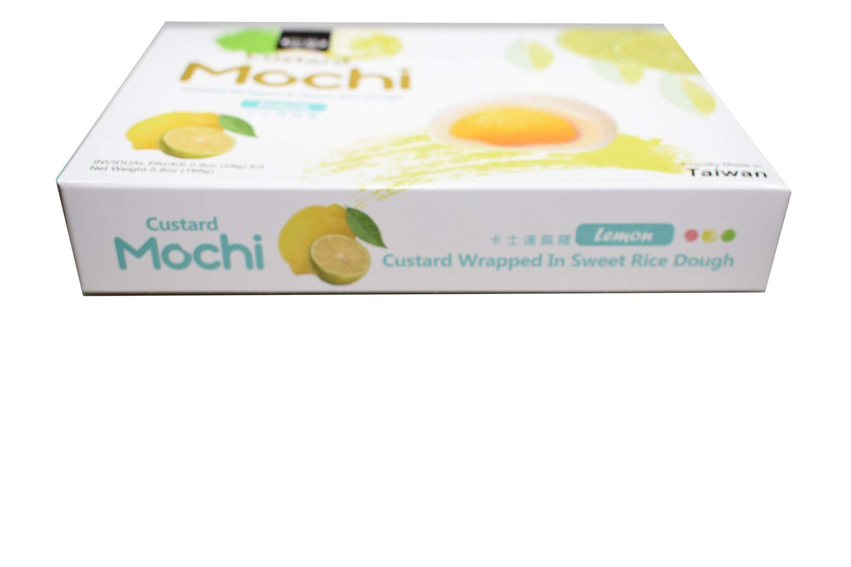 Japanese Custard Mochi - Lemon Flavor- Japanese Mochi 168g - Mighty Depot