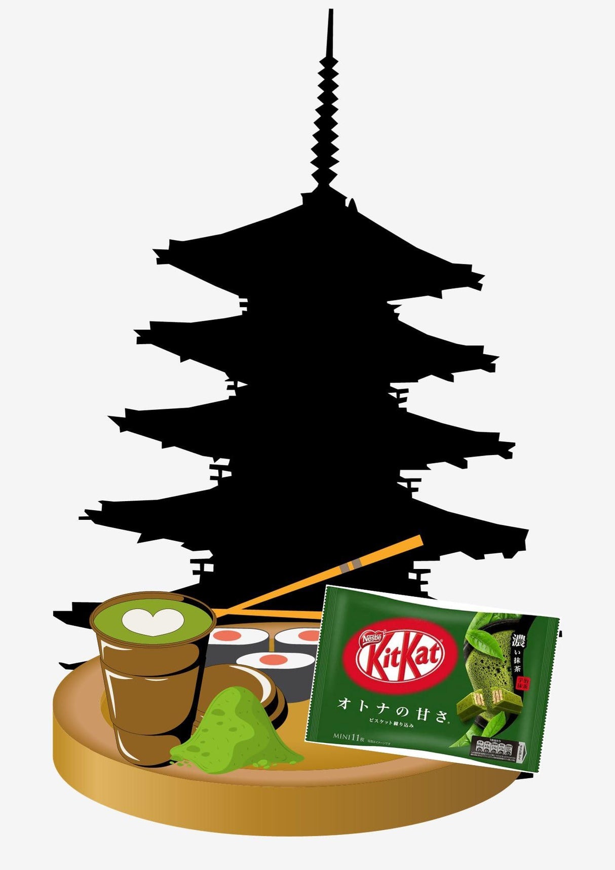 Japanese Kit Kat Variety 5 Pack | Matcha, Sweet Potato, Chestnut, Black Chocolate, Ice Cream | 5 Full Bags | Prefect Gift | Ships fast from USA - Mighty Depot