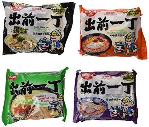 Nissin Demae Ramen Variety Pack (Tonkotsu Series) (Pack of 16 with 4 Each Flavor) - Mighty Depot