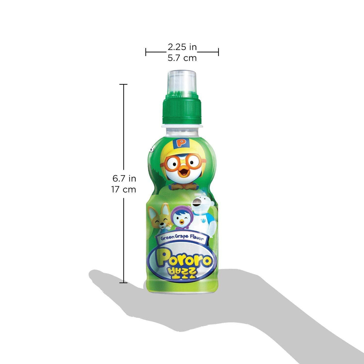 Paldo Fun & Yum Pororo Kids Flavor Drink, Pack of 8, Fruit Juice Drinks with Comfortable Push-Pull Sports Cap, Perfect Drink for Children 7.95 fl oz. x 8 - Mighty Depot