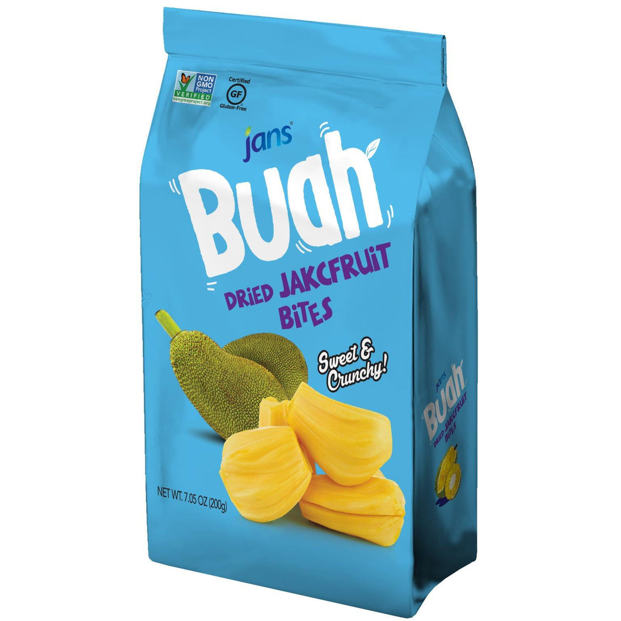 Jans Buah Dried Jackfruit Bites, Dried Fruit Snack Made From Real Fruit, Gluten Free, Sweet and Crunchy, ready to consume, 7.05 oz per pack (Pack of 1) - Mighty Depot