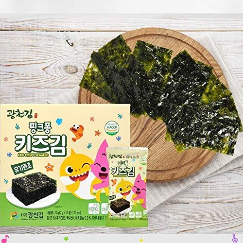 Pinkfong Kids Organic Crispy Seaweed 1 Box, 10 individual pack - Mighty Depot