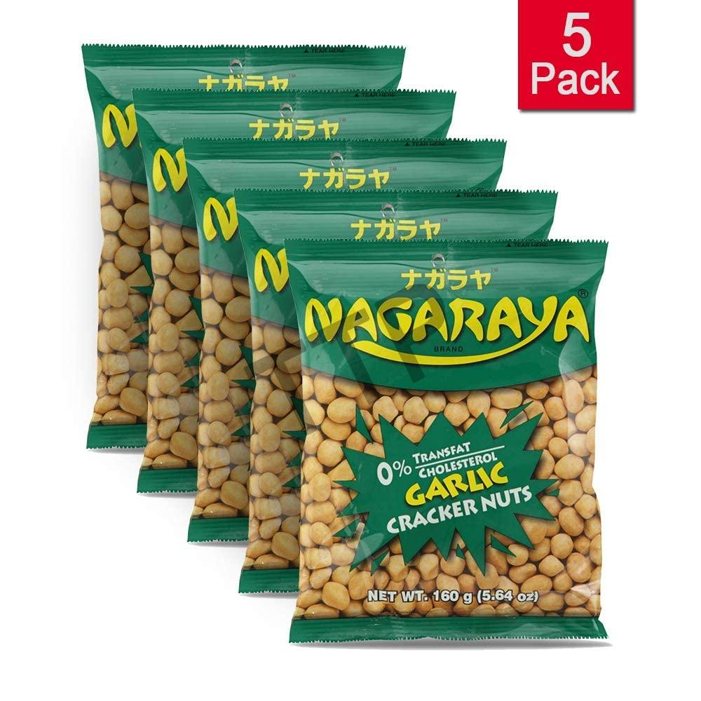 Nagaraya Cracker Nuts Garlic Pack of 5 (160 G Per Pack) - Mighty Depot