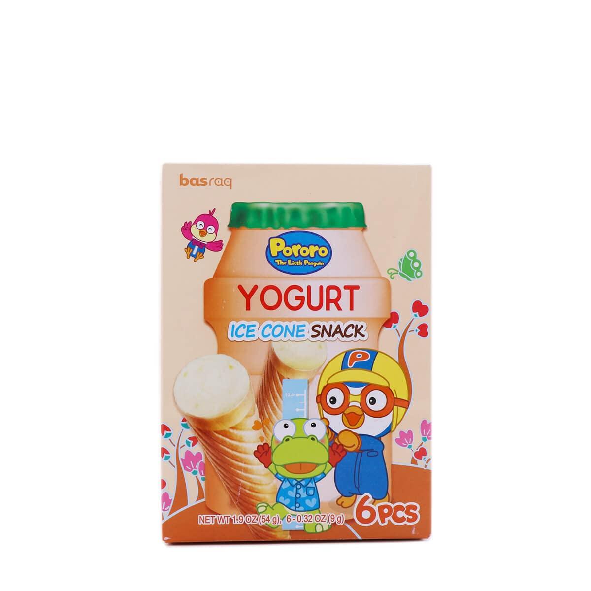 Basraq Yogurt Ice Cone Snack 6pcs 1.9oz (54g) Cookies Korean Snack (Pack of 2) - Mighty Depot