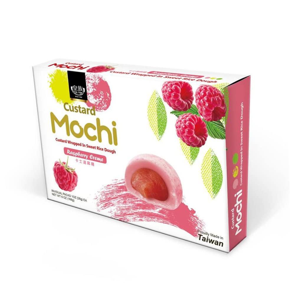 Japanese Custard Mochi - Raspberry- Japanese Mochi 168g - Mighty Depot