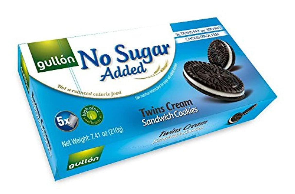Gullon No Sugar Added Twins Creme Sandwich Cookies (210g) - Mighty Depot