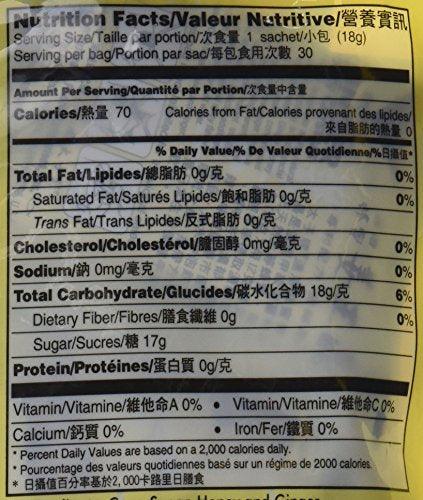 Prince of Peace Ginger Honey Crystals, 18gX30 Packets(540g) - Mighty Depot