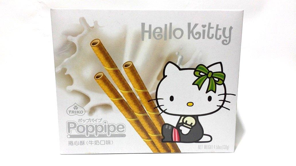 Poppipe Hello Kitty - Vanilla Milk Flavored Creme Filling Wafer Stick Cookie Snack - Mighty Depot