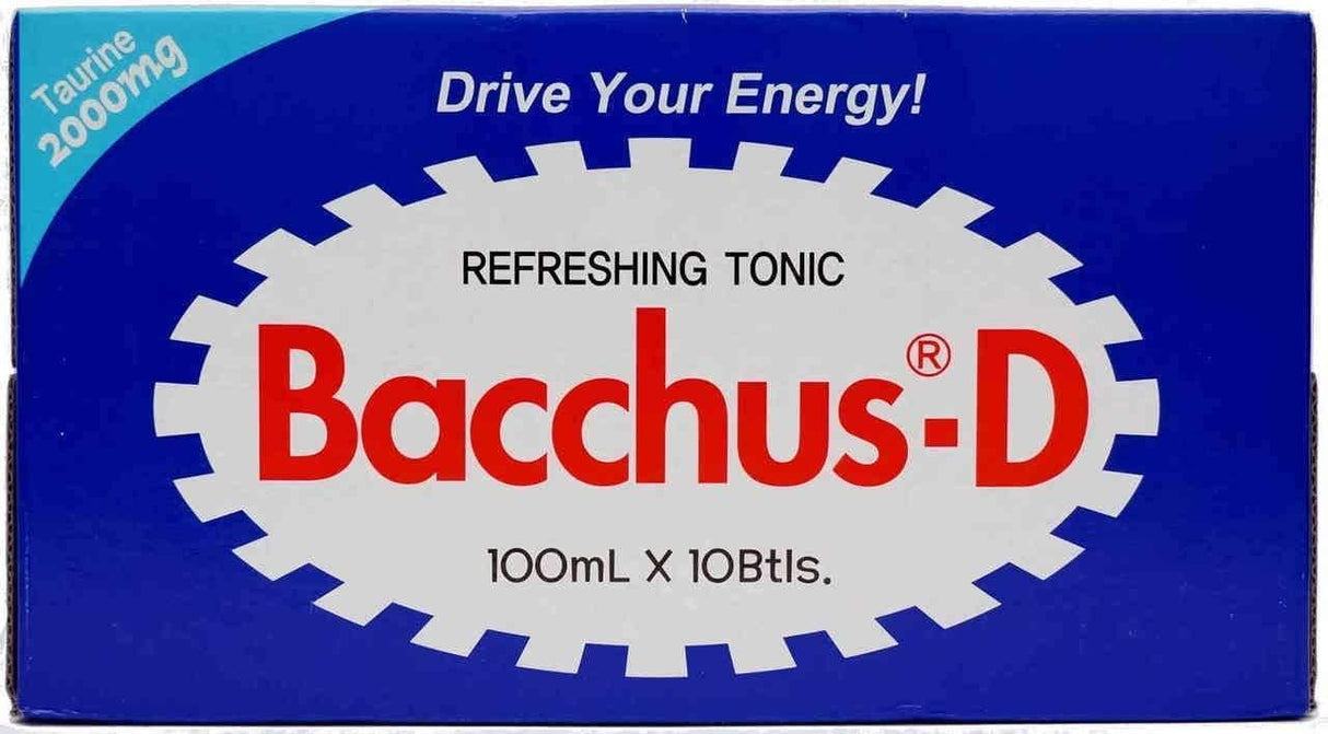 Bacchus-D Energy Drink 3.3 fl oz, 10 bottles - Mighty Depot