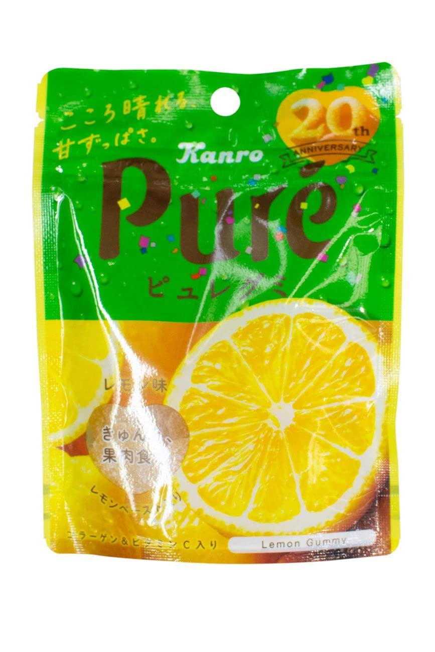 Kanro Pure Gummy Series (Lemon, Pack of 6) - Mighty Depot