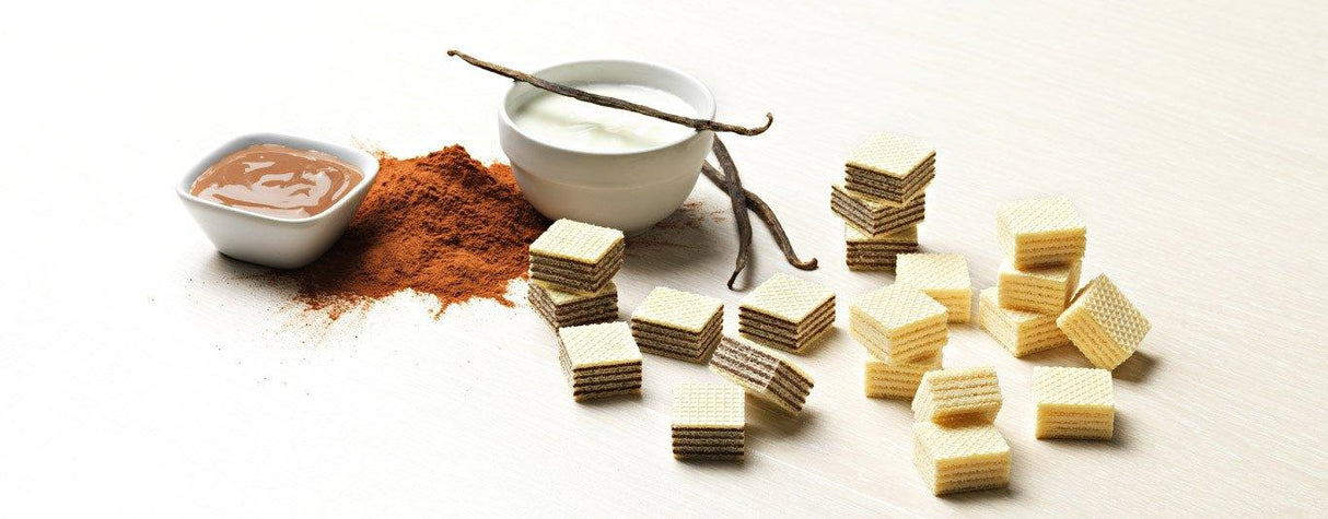 Gastone Lago Party Variety Wafers Cream Filling 8.82 oz, 250g (Pack of 2) (Dulce de Leche / Cappucino, 2-Pack) - Mighty Depot