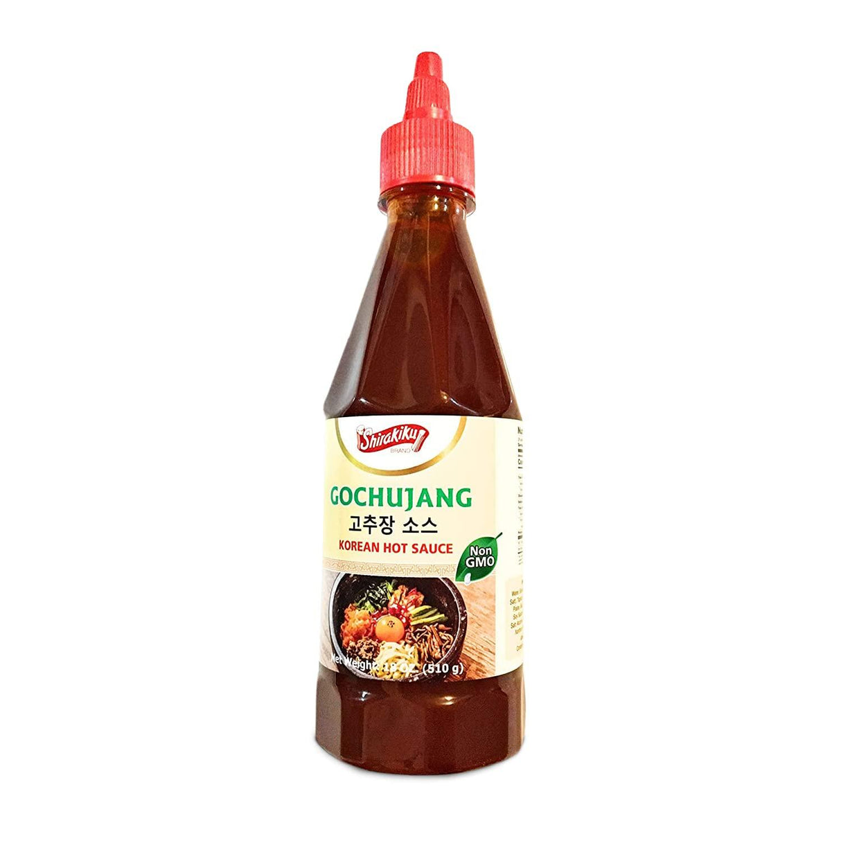 Shirakiku Gochujang Hot Sauce | Korean Non-GMO With Soybean, Tapioca Syrup Base and Salt | Perfect for Authentic Asian Cuisine | Convenient Squeezable Bottle with Twist Cap 18 oz - Mighty Depot